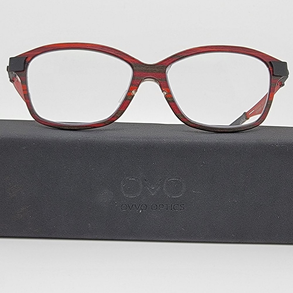 OVVO Optics Mod 3048 Redheart Wood Eyeglasses Frame w/ Case EU 53-17-135